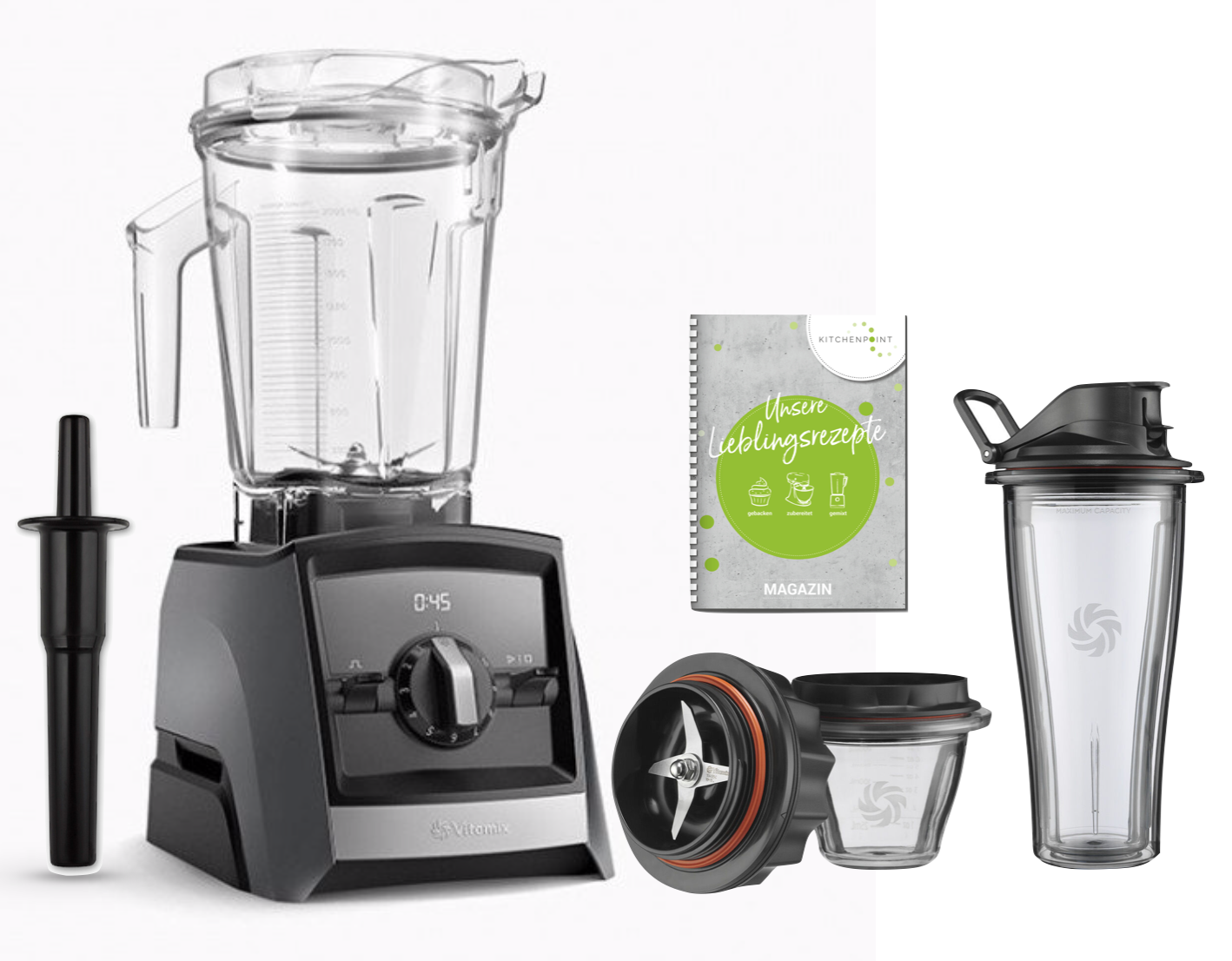 Vitamix ASCENT A2300i Mixer Starterset Schiefer Grau bei KitchenPoint